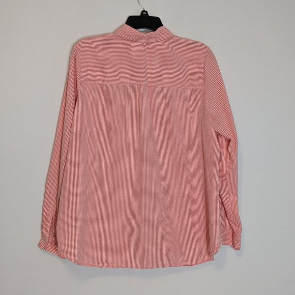 WHITE STAG Pink/White Gingham Check Long Roll-Tab Sleeve Button Shirt; Size XXL - Picture 3 of 5